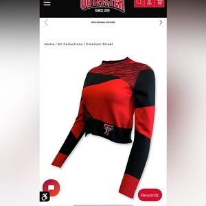 Texas Tech Red and Black Crop Top